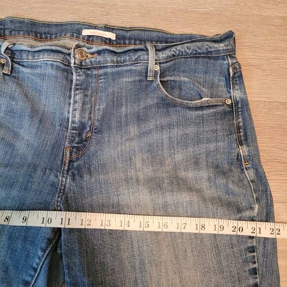 Levi's Jeans 6 S Straight 505 Mid Rise Medium Light Wash Stretch Denim Western - Picture 8 of 12